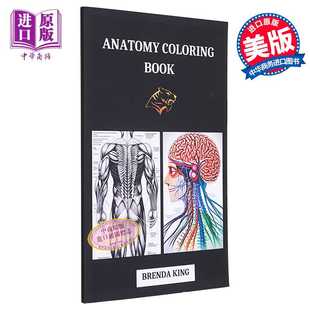 進口原版 Published 基礎醫學 Book Anatomy Independently Easy 英文原版 Brenda 醫學涂色本 Made 解剖學涂色書 Coloring