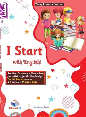 进口原版 *剑桥少儿英语考试YLE starters CEFR PreA1剑少一级备考书含答案音频I Start Up with English with Answ   GLOBAL ELT