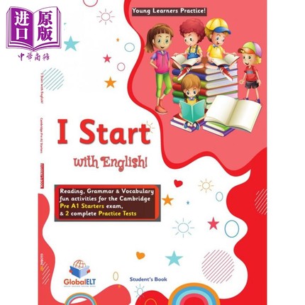 进口原版 *剑桥少儿英语考试YLE starters CEFR PreA1剑少一级备考书含答案音频I Start Up with English with Answ   GLOBAL ELT