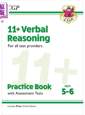 进口原版 *CGP原版 New 11+ Verbal Reasoning Practice Book Assessment Tests Ages 5-6 for all test providers   CGP