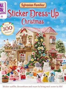 进口原版 【中商原版】森贝儿家族圣诞贴纸装扮 小鼻噶小鼻嘠 Sylvanian Families Sticker Dress-Up Christmas Book英文原版儿