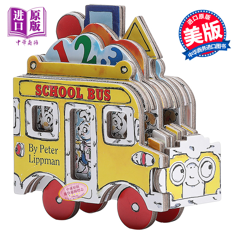 进口原版 *迷你车玩具车系列 校车 英文原版 Mini Wheels School Bus 纸板书 玩具书 儿童玩具车车书 全彩英文 造型   Workman Pub