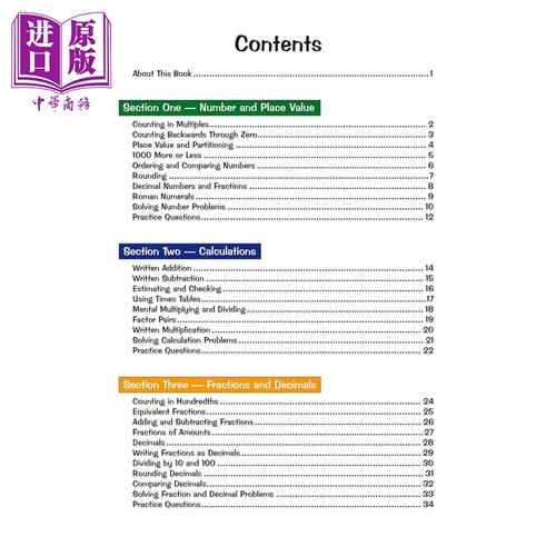 进口原版 *英国原版CGP教辅 新版KS2数学 针对学习书4年级 New KS2 Maths Targeted Study Book Year 4 小学练习 英   CGP