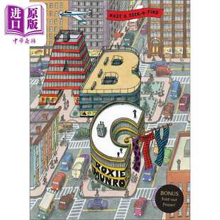 Munro 进口原版 Schiffer 视觉乐 英文原版 字母城市 童书 字母图画书 ABCity 儿童迷宫与寻找绘本 精装 进口儿童读物 Pub Roxie