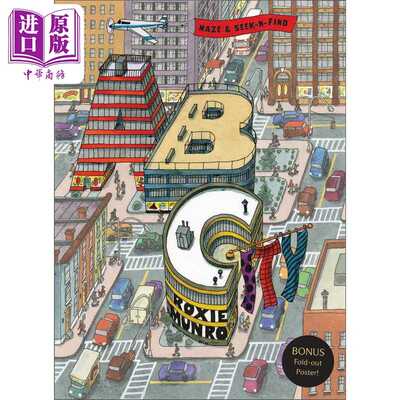 进口原版 *字母城市 Roxie Munro ABCity 英文原版 儿童迷宫与寻找绘本 字母图画书 精装童书 进口儿童读物 视觉乐   Schiffer Pub