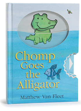 进口原版 *小鳄鱼 英文原版 Chomp Goes the Alligator 精装 机关操作书 动物名称 数数 色彩 启蒙绘本 2-6岁   Simon & Schuster/