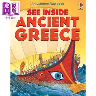进口原版 Publ 进口 Ancient See Usborne 英文原版 古希腊 儿童纸板书翻页书 科普绘本 Greece 尤斯伯恩看里面揭秘系列 Inside
