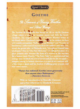 进口原版 *少年维特之烦恼 英文原版 The Sorrows of Young Werther 英文原版 歌德   Signet