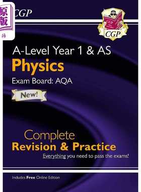 进口原版 *英国CGP A-Level Physics: AQA Year 1 & AS Complete Revision & Practice with Online Edition   CGP