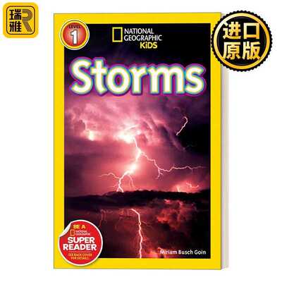 进口原版 英文原版 National Geographic Kids Readers L1 Storms 国家地理儿童分级读物第1级 风暴 英文版 进口英语原版书籍