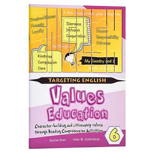 进口原版 *【新加坡英语教材】Targeting English Values EdＵＣation Through Comprehension Book 6 目标英语价值观