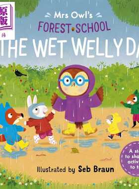 进口原版 *猫头鹰夫人的森林学校 雨天也能很开心 Mrs Owls Forest School The Wet Welly Day 英文原版儿童绘本故   Templar Publ