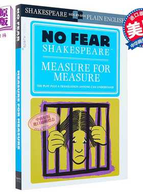 进口原版 *一报还一报 无惧莎士比亚 英文原版 Measure for Measure No Fear Shakespeare Sparknotes Shakespeare   SparkNotes