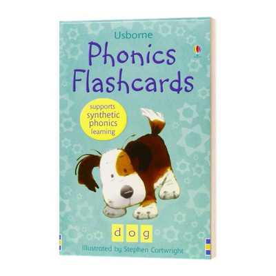进口原版 自然发音拼读卡48张 英文原版 Phonics flashcards 进口英语单词学习卡片 英文启蒙高效闪卡 英文版   Usborne