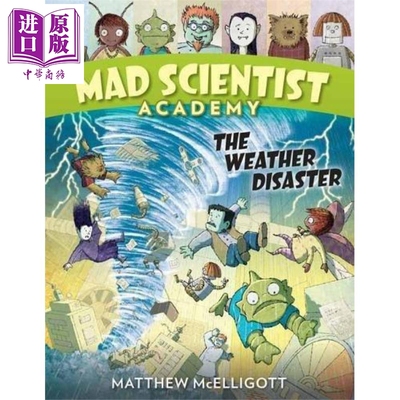 进口原版 *疯狂科学高校2 Mad Scientist Academy Weather Disaster 桥梁漫画图像小说 小初文学 科学百科科普漫画    Random Hous