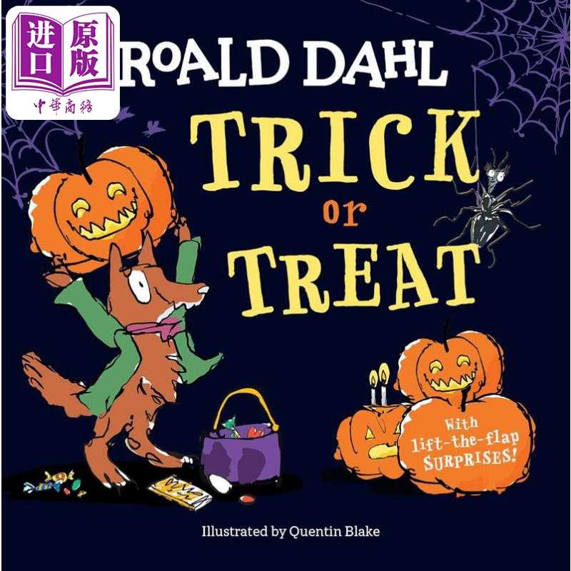 中商原版 *罗尔德达尔 糖果书 Roald Dahl Trick or Treat 英文原版 儿童早教认知 纸板书 亲子绘本图画书 低幼读物   Grosset & D