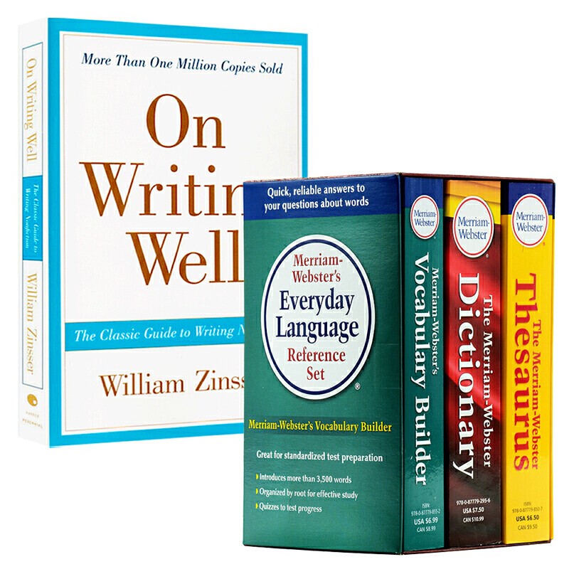 进口原版 经典写作指南On Writing Well 英语字典三宝Merriam Webster Dictionary 英文原版   Harper