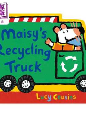 进口原版 *Maisys Recycling TrＵＣk 小鼠波波的环保卡车 LＵＣy Cousins 纸板书 儿童绘本 故事图画书 英文原版 进口