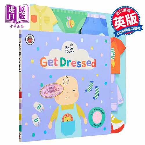 进口原版 *Baby ToＵＣh: Get Dressed 瓢虫错层书：穿衣 英文原版 进口图书 亲子启蒙低幼绘本 儿童读物 纸板书 0-3