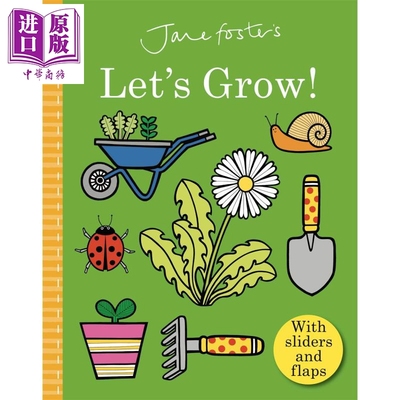 进口原版 *Jane Foster's Lets Grow 一起来种植 低幼儿童启蒙推拉操作书 儿童绘本 故事图画书 英文原版 动动小手    Templar Pub