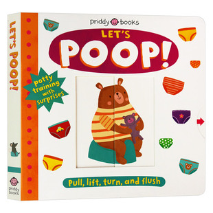 Poop Roger 纸板翻翻操作书 World 进口原版 Little 英文原版 Let 我 便便书 小世界 亲子共读 Priddy 幼儿行为习惯养成
