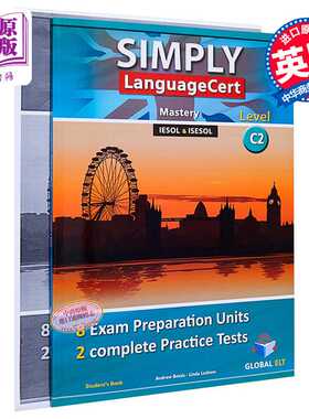 进口原版 *朗思通用英语测试 SIMPLY LanguageCert CEFR C2 国际语言认证考试自学套装   GLOBAL ELT