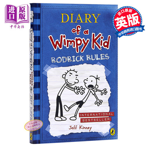进口原版 *小屁孩日记2 英文原版 Diary of a Wimpy Kid 2 Rodrick Rules 杰夫金尼 8-12岁英版 桥梁章节书 儿童小   Puffin Books