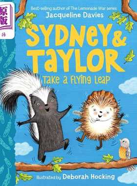 进口原版 *全彩章节书 臭鼬与刺猬飞跃之旅 Sydney and Taylor Take a Flying Leap 英文原版 儿童章节故事书 进口   Harper Colli