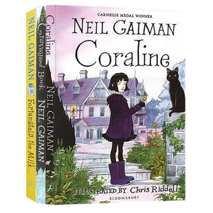进口原版 Neil Gaiman尼尔盖曼3册 英文原版小说 Fortunately the Milk/The Graveyard Book/Coraline鬼妈妈 坟场之书 爸爸去哪