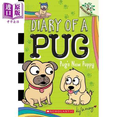 进口原版 *学乐大树系列桥梁漫画 哈巴狗狗08 Diary of a Pug #8 Pug's New Puppy 英文原版 儿童漫画动物故事书 章   SCHOLASTIC