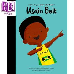 运动员 Lin Frances Usain 小人物大理想 尤塞恩.博尔特 Bolt People Little 人物传记故事绘本 进口原版 Big 英文原版 Dreams