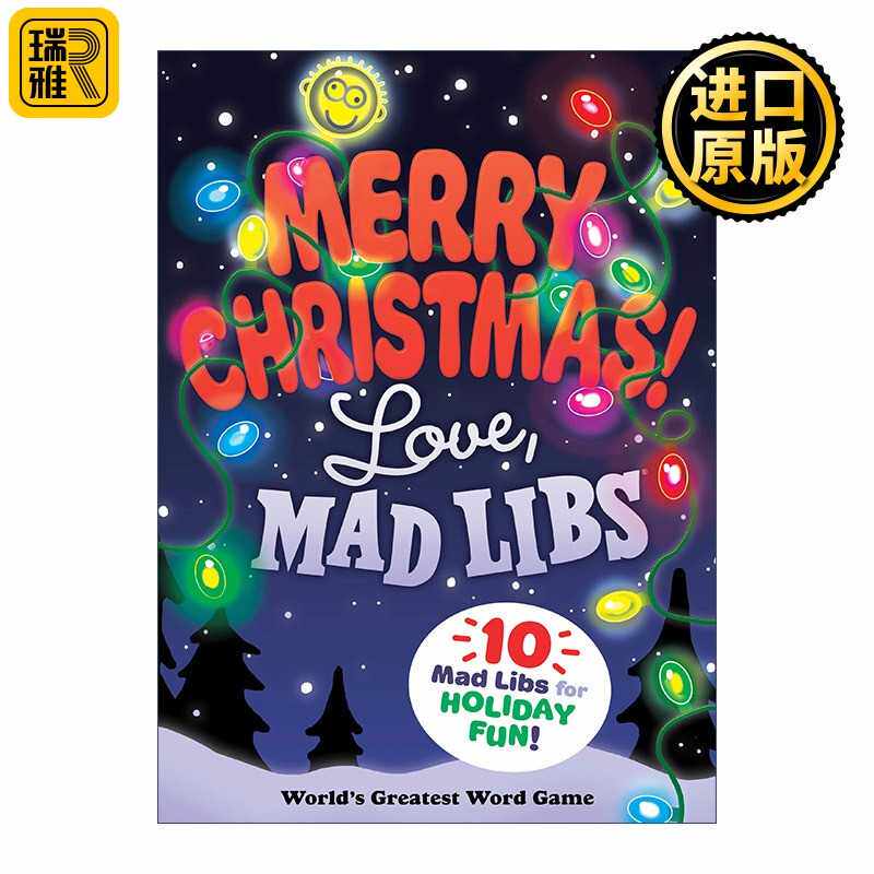 进口原版 Merry Christmas! Love, Mad Libs 圣诞快乐！ 爱上疯狂填词游戏 英文原版   Mad