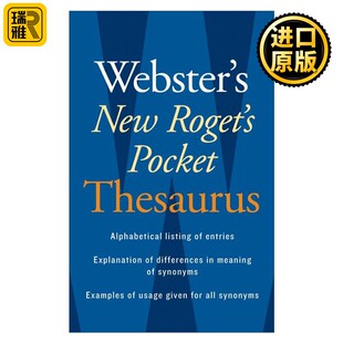 进口原版 英文原版 Webster's New Roget's Pocket Thesaurus 韦氏新罗格口袋词典 英文版 进口英语原版书籍 Collins