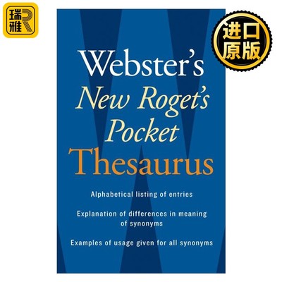 进口原版 英文原版 Webster's New Roget's Pocket Thesaurus 韦氏新罗格口袋词典 英文版 进口英语原版书籍   Collins