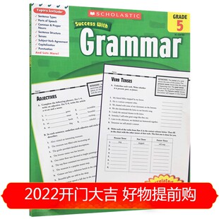 进口原版 美国小学五年级英语语法练习册 英文原版 Scholastic SＵＣcess with Grammar 5 英文版学乐进口原版英语教材 课外作业