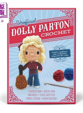 进口原版 *非官方的多莉·帕顿钩针套装 Unofficial Dolly Parton Crochet Kit 英文原版 Katalin Galusz 生活休闲   Chartwell Bo
