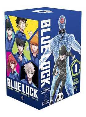进口原版 英文原版 Blue Lock Season 1 Part 1 Manga Box Set 蓝色监狱 蓝色禁区 第一季 第一部分1-6卷漫画盒装套装 含一张双