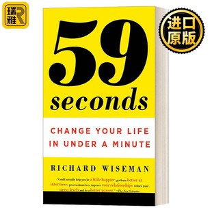 生活 进口英语 英文版 Wiseman 英国著名大众心理学教授Richard 在一分钟内改变你 59秒心理学 Seconds 英文原版 进口原版