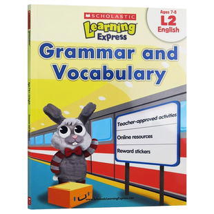 进口原版 学乐学习列车系列练习册L2 语法与词汇 英文原版 Scholastic Learning Express L2 Grammar and Vocabulary 小学二年