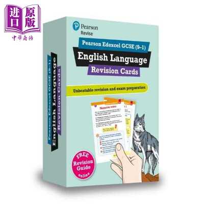 进口原版 *Pearson Revise 培生爱德思GCSE英语语言复习卡片含在线复习Edexcel GCSE English Language Revision Ca   Pearson
