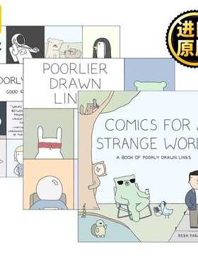 进口原版 英文原版 Poorly Drawn Lines 喵呜，原来你是这种汪系列3册 人气幽默漫画 Reza Farazmand 英文版 进口英语原版书籍