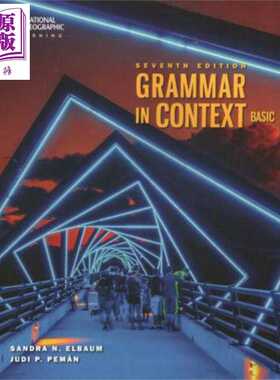 进口原版 *原版进口美国国家地理NGL Grammar in Context第七版 basic级 小学初中英语实用情境语法教材 带在线账号   Cengage Lea