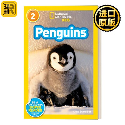 进口原版 英文原版 National Geographic Kids Readers L2 Penguins 国家地理儿童分级读物第2级 企鹅 英文版 进口英语原版书籍