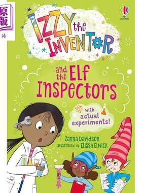 进口原版 *伊兹与精灵检查员 Izzy the Inventor and the Elf Inspectors 英文原版黑白插图章节书儿童小初文学进口   Usborne Pub