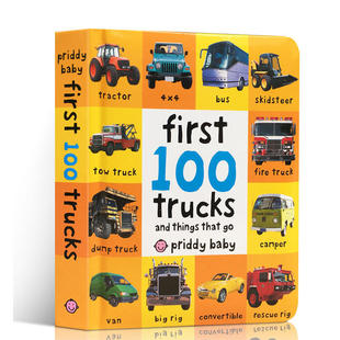 First 进口原版 Priddy Roger TrＵＣks 一百种卡车 Things 100 And That 图画单词书 幼儿启蒙认知 英文原版