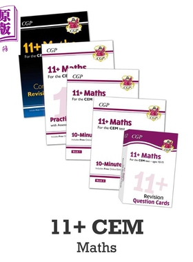 进口原版 *英国CGP原版 11  CEM Maths Study Practice Bundle 小学3-6年级数学自学备考 练习测试套装5册 10-11岁    CGP