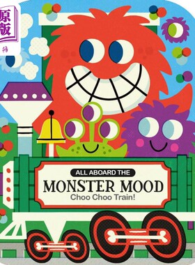 进口原版 *翻页书 怪兽汽车 All Aboard the Monster Mood Choo Choo Train 英文原版 儿童纸板书绘本 亲子活动玩具   NQ Publishe