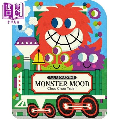 进口原版 *翻页书 怪兽汽车 All Aboard the Monster Mood Choo Choo Train 英文原版 儿童纸板书绘本 亲子活动玩具   NQ Publishe
