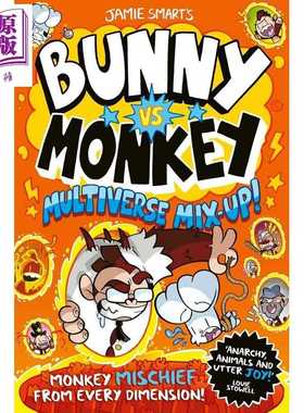 进口原版 *兔子大战猴子06 多元宇宙混乱 Bunny vs Monkey Multiverse Mix-up 英文原版 儿童漫画故事书 幽默搞笑    DAVID FICKLI