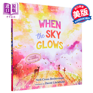 儿童故事 Cross 当天空闪亮 进口原版 Glows Nell 英文原版 David the Litchfield:When Simon Sch Beckerman Sky 精品绘本
